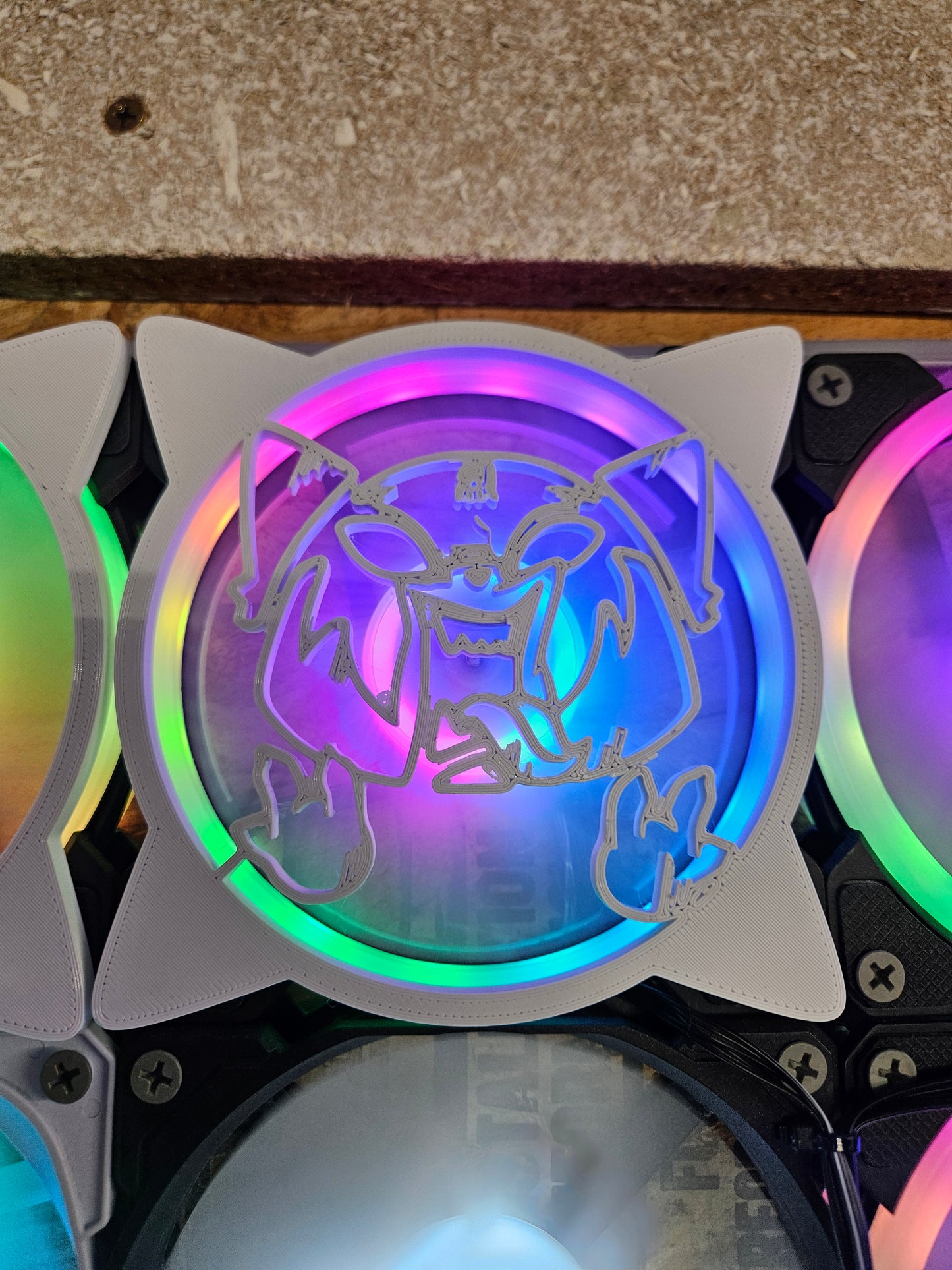 Rage Panda Fan Cover — Magnetic 3D-Printed